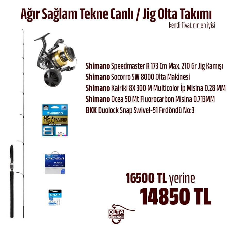 Canlı & Jig Bot / Tekne Olta Takımı