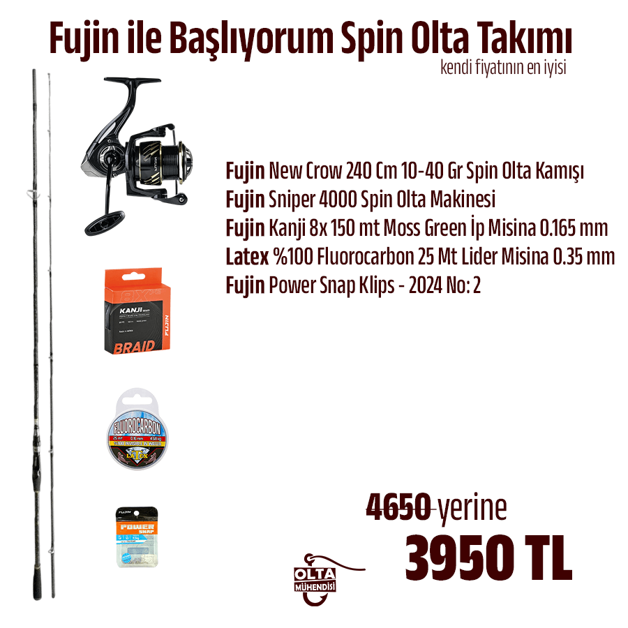 Fujin ile Başlıyorum Spin Olta Takımı