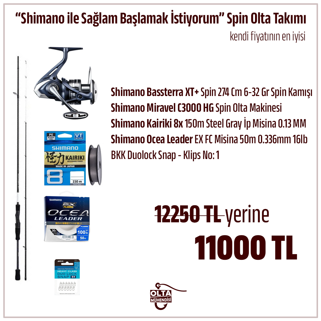Shimano ile Sağlam Başlamak İstiyorum Spin Olta Takım