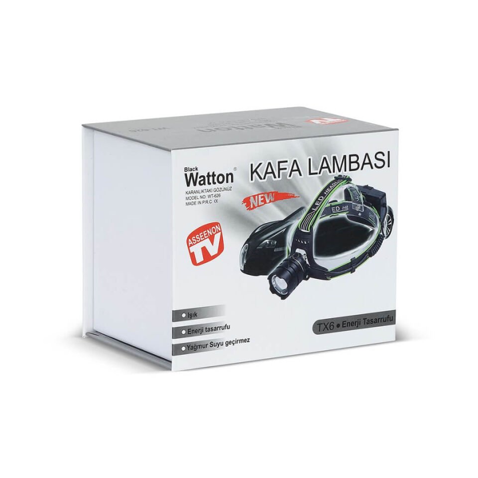 Watton WT-626 TX6 Led Şarjlı Kafa Lambası