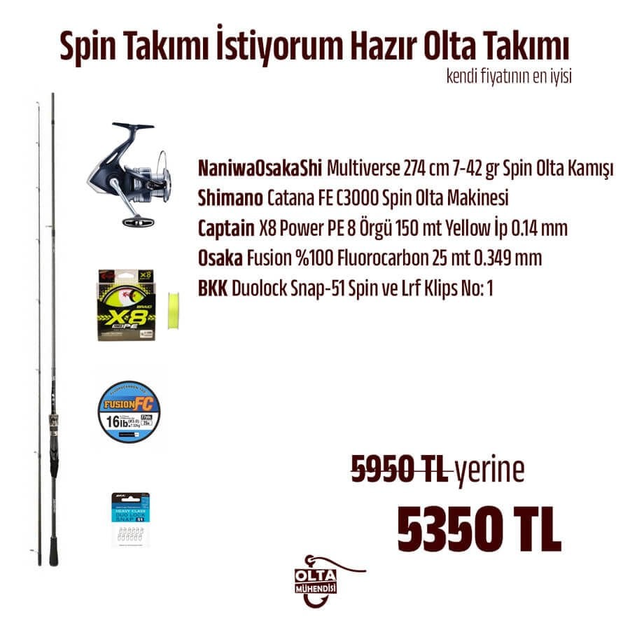 Spin Takım İstiyorum Hazır Olta Takımı