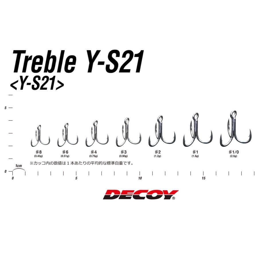 Decoy Y-S21 Standart Treble Üçlü Maket Balık İğnesi