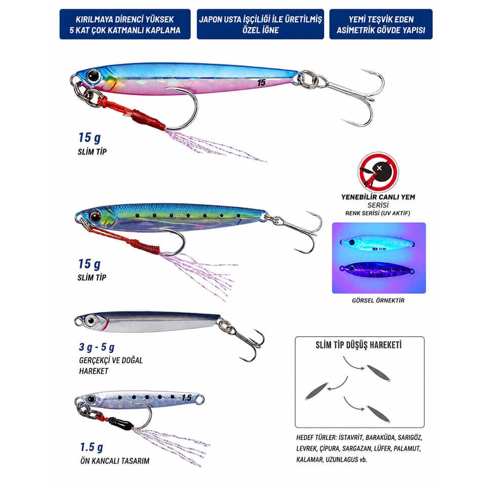 Major Craft Jigpara Micro Slim 3 Gr Jig Yem