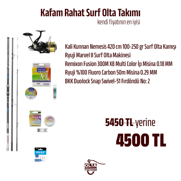 Kafam Rahat Hazır Surf Olta Takımı
