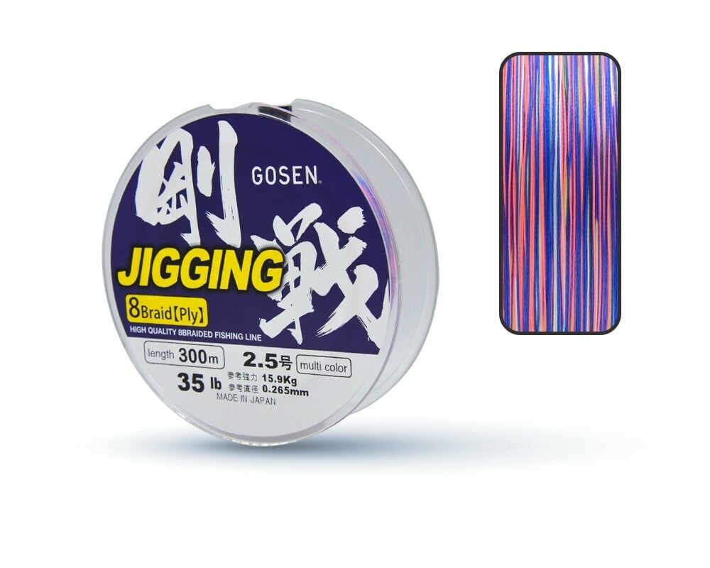 Gosen Jigging Braid PE 8 Örgü Jig ve Tai Rubber İpi 300mt Multi