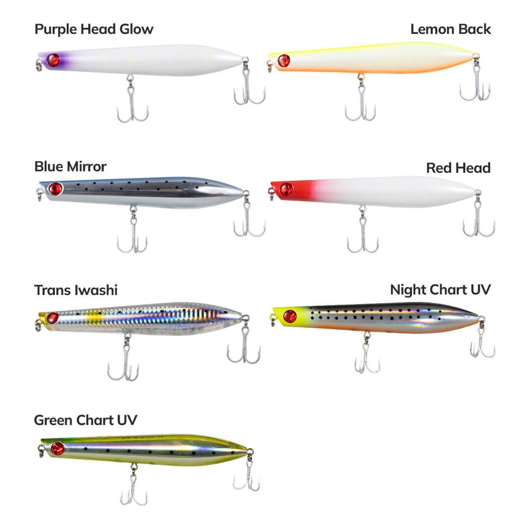 Ryuji Rock Walker 15 Cm 37 Gr Su Üstü Maket Yem PURPLE HEAD GLOW