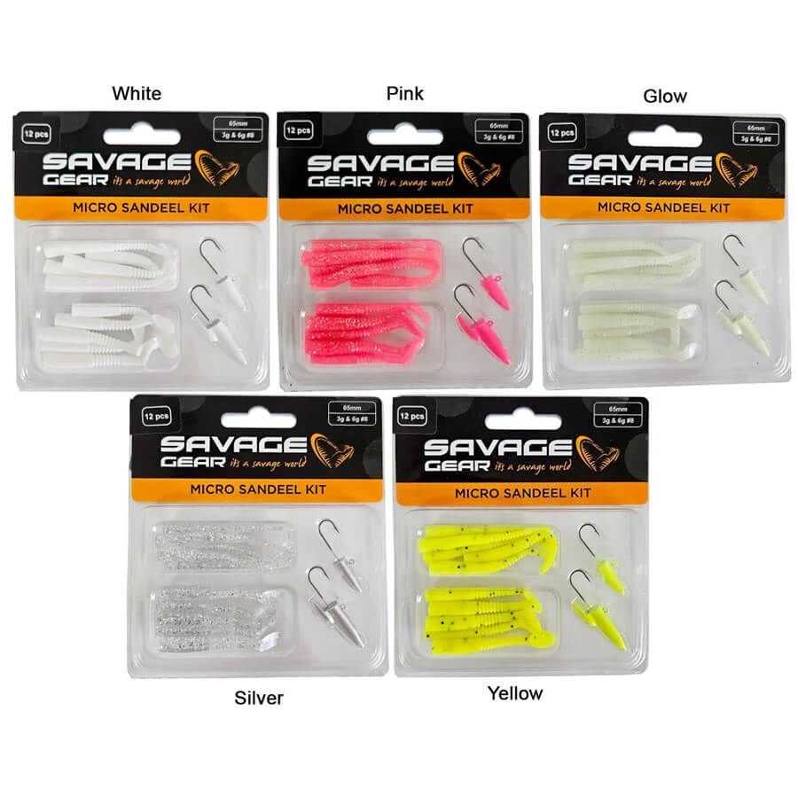 Savage Gear Lrf Micro Sandeel Kit 12 Adet(1+1.5+5) Silikon Yem Yellow