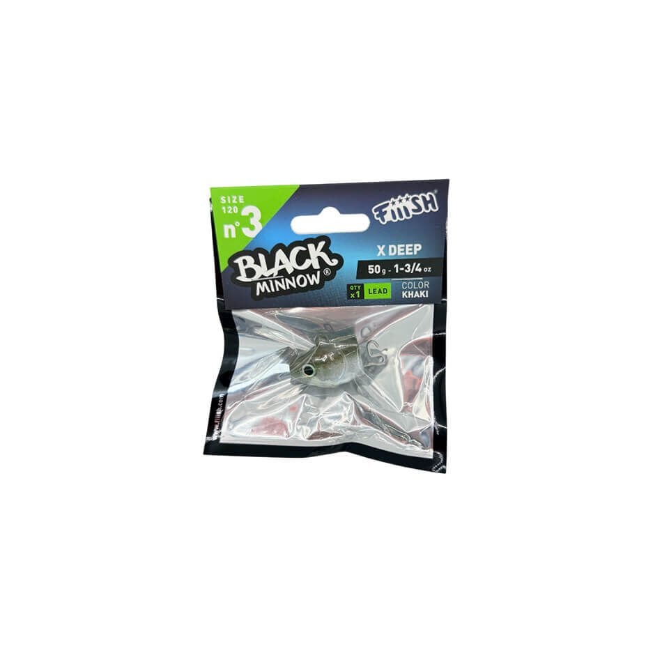 Fiiish Black Minnow BM120/3 BM1329 Extra Deep 50 Gr Jighead - Kaki