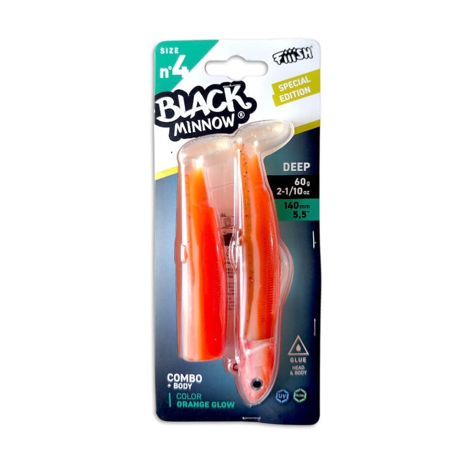 Fiiish Black Minnow BM140/4 BM3177 Combo Deep 60 Gr - Orange Glow