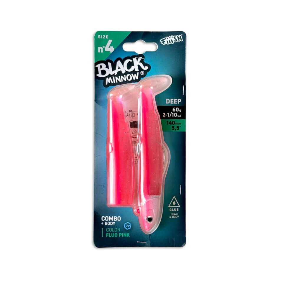 Fiiish Black Minnow BM140/4 BM3120 Combo Deep 60 Gr - Fluo Pink