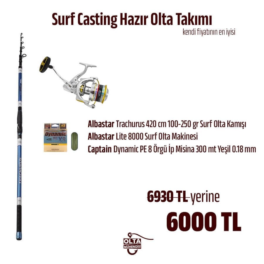 Surf Casting Hazır Olta Takımı