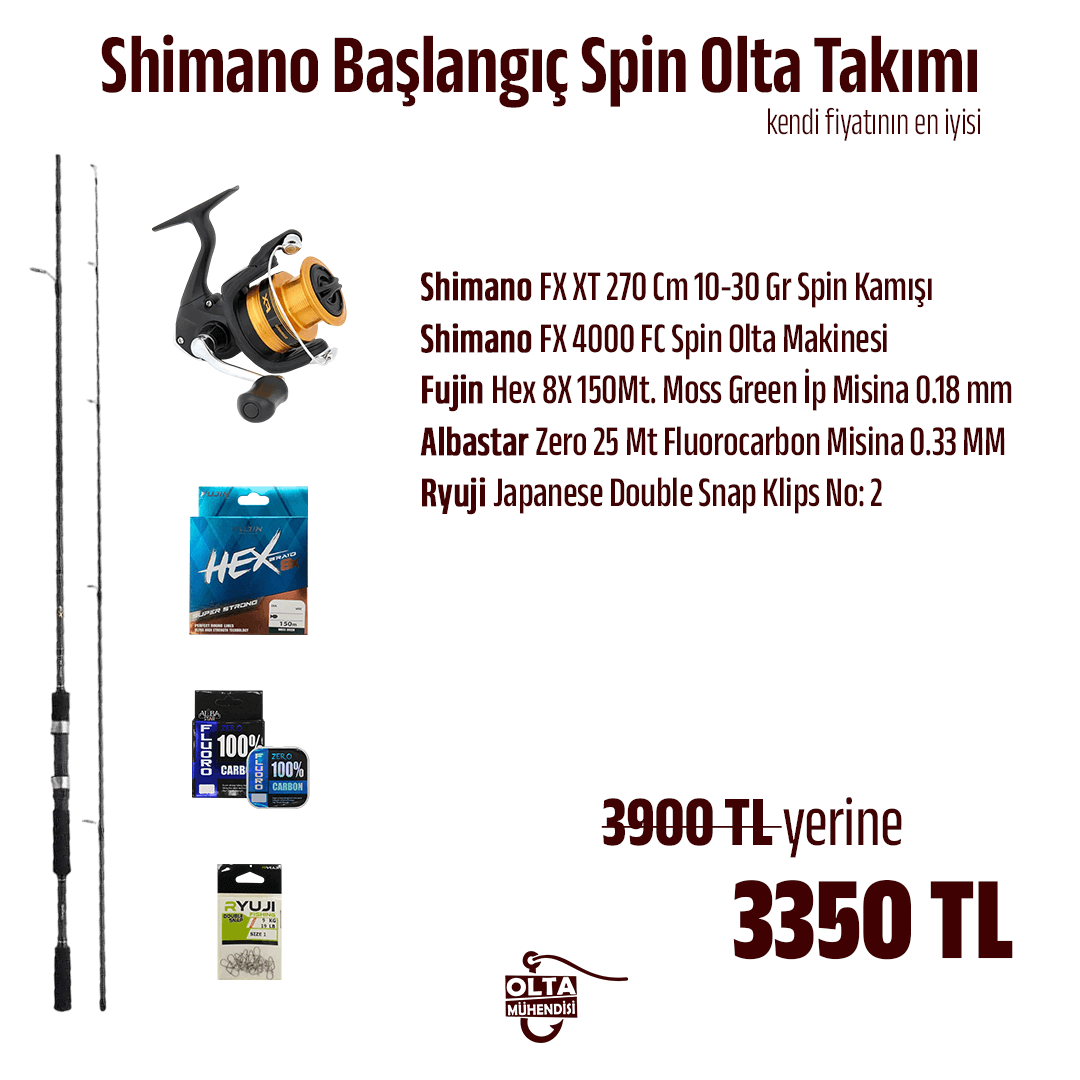 Shimano Başlangıç Spin Olta Takımı