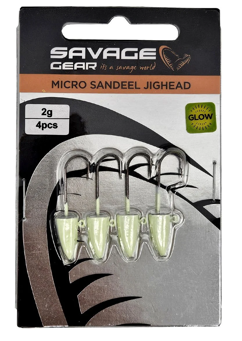 Savage Gear LRF Micro Sandeel Glow Jighead 1.5 gram