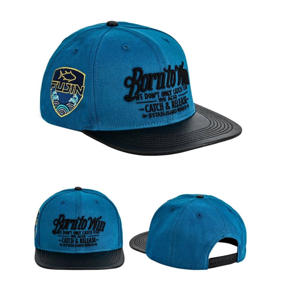 Fujin BTW Leather Visor Indigo Balıkçı Şapkası