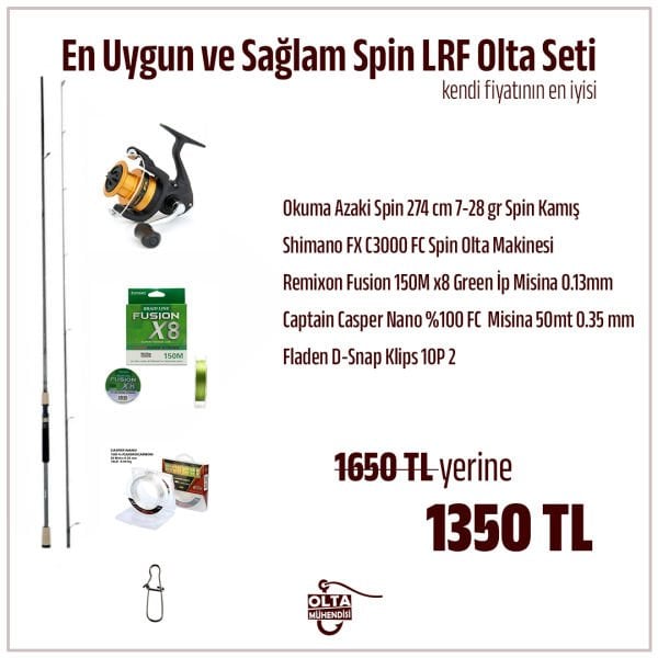 En Uygun ve Sağlam Spin Olta Takımı