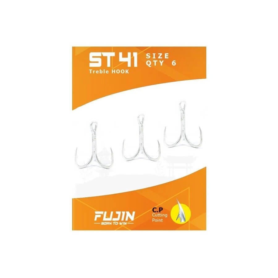 Fujin ST41 Üçlü Maket Balık İğnesi Nickel