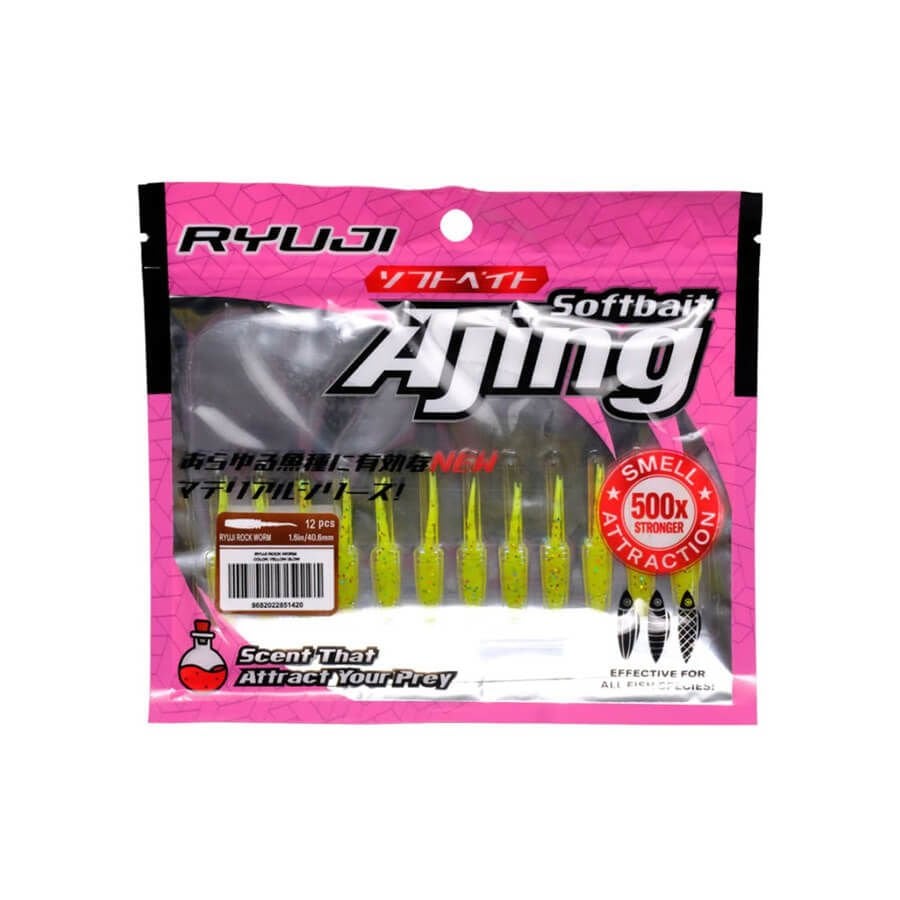Ryuji Rock Worm 4 cm Kokulu Silikon Yem