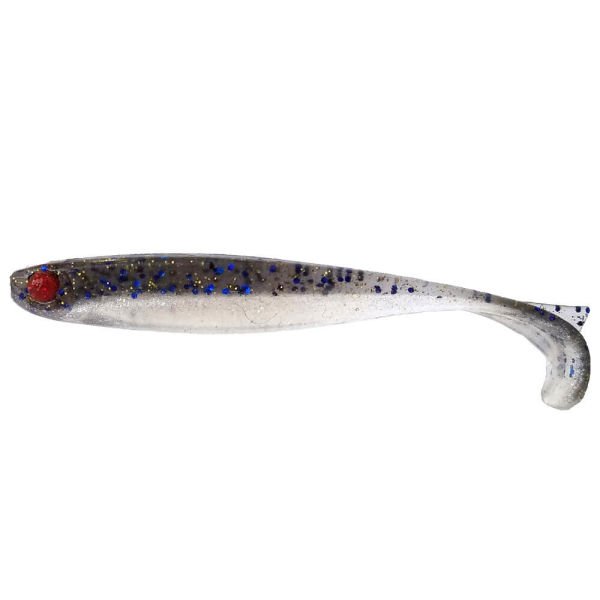 Mustad Mezashi Keel Tail Minnow 7.6 cm 3' Silikon Yem BLUE DOTS SARDINE