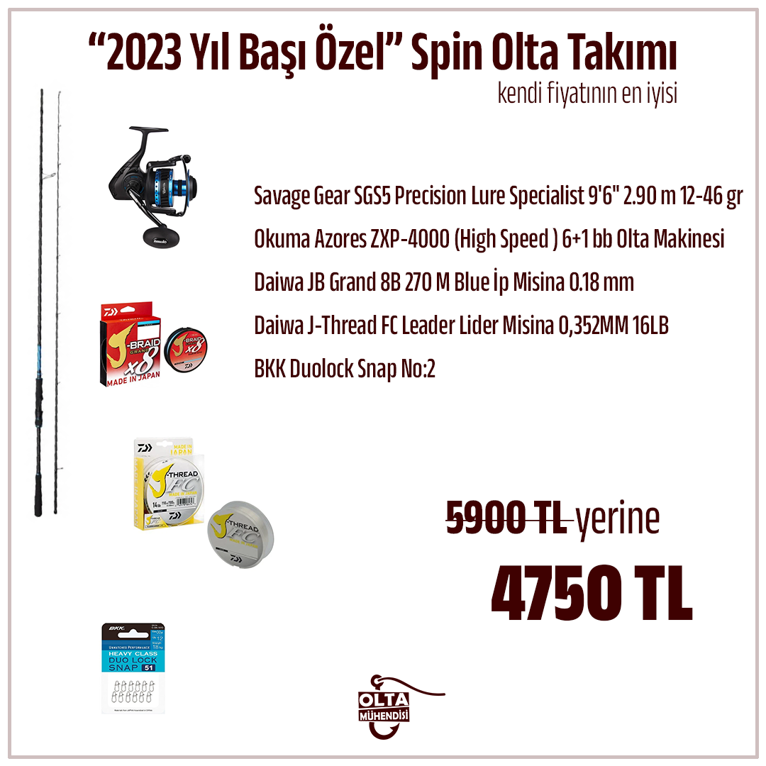 “2023 Yıl Başı Özel” Spin Olta Takımı