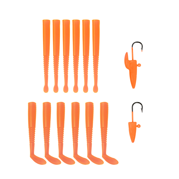 Fujin Micro Sandeel Kit - Silikon LRF Yemi Fluorecent Orange
