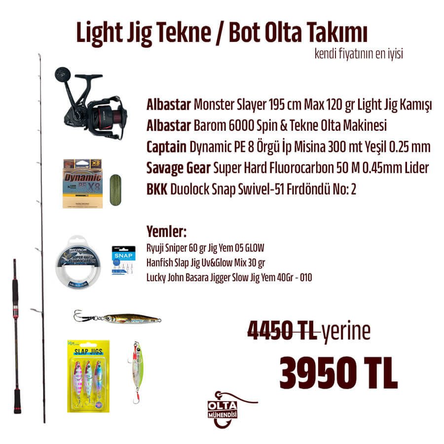 Light Jig Bot & Tekne Hazır Olta Takımı