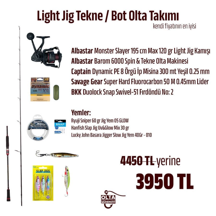 Light Jig Bot & Tekne Hazır Olta Takımı