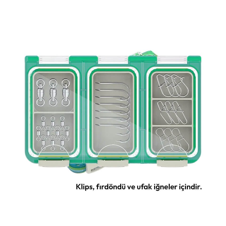 Mebao MK-123 Su Geçirmez Klips ve İğne Kutusu - Kırmızı