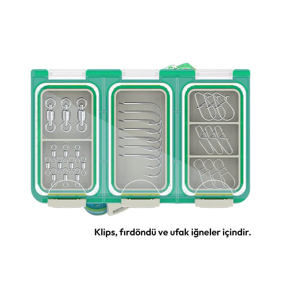 Mebao MK-123 Su Geçirmez Klips ve İğne Kutusu - Kırmızı