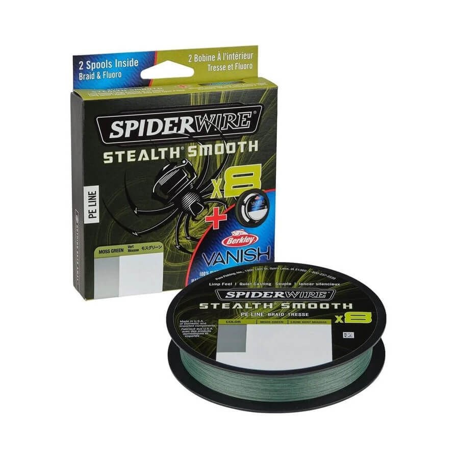 Spider Wire 8x 150 mt Yeşil İp Misina & 50 mt FC Misina Kombin