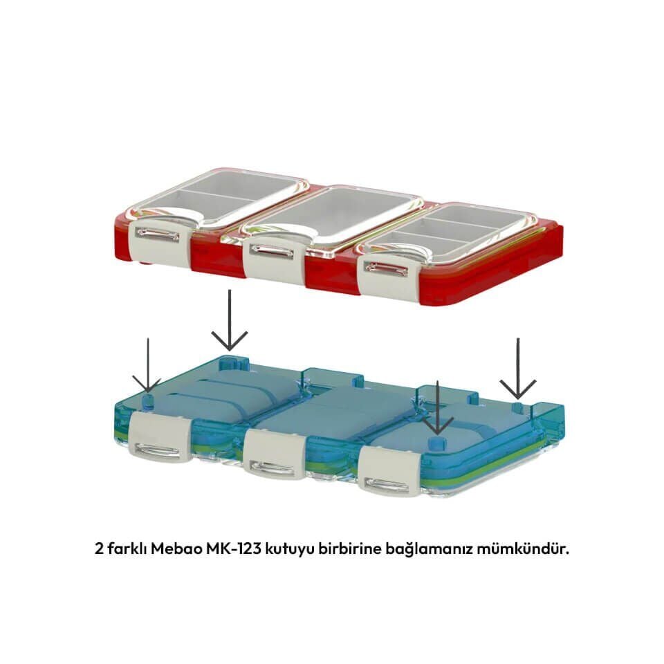 Mebao MK-123 Su Geçirmez Klips ve İğne Kutusu - Mavi