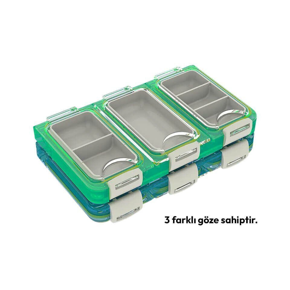 Mebao MK-123 Su Geçirmez Klips ve İğne Kutusu - Yeşil