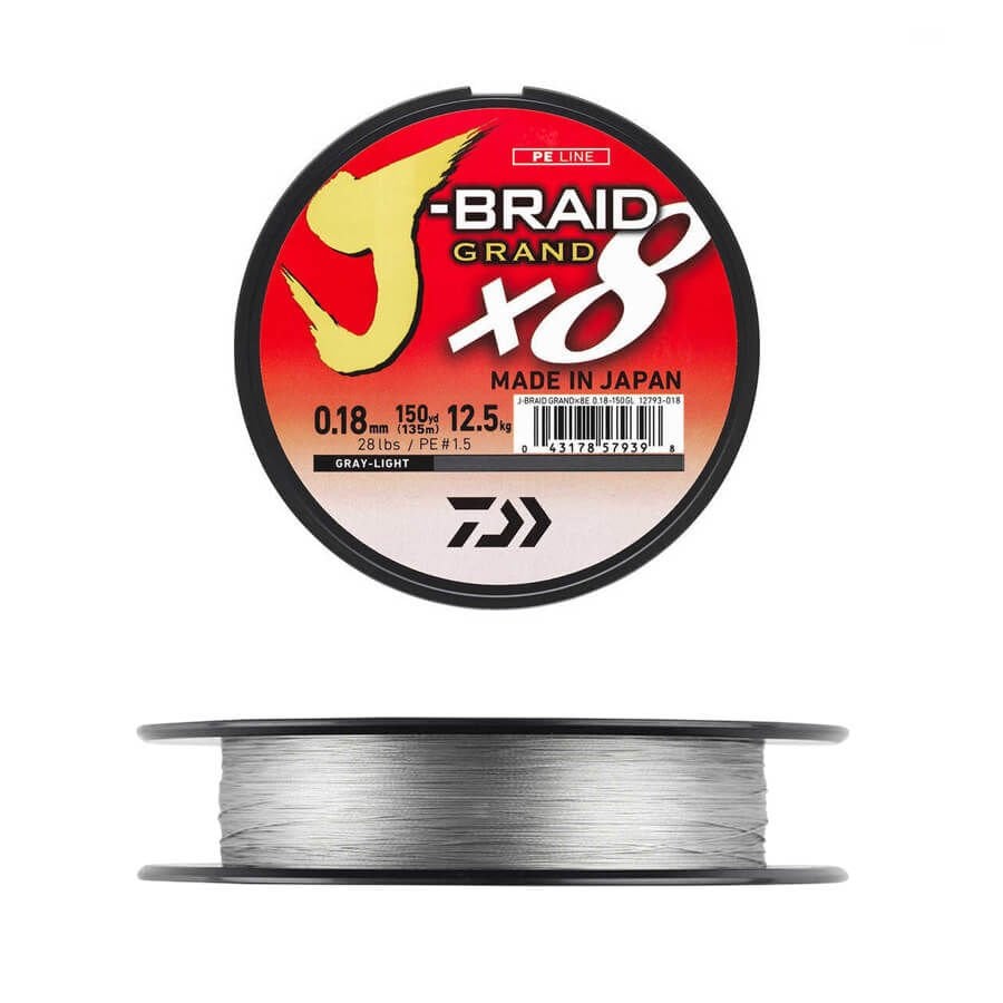 Daiwa J-Braid Grand 8B 135 M Grey İp Misina