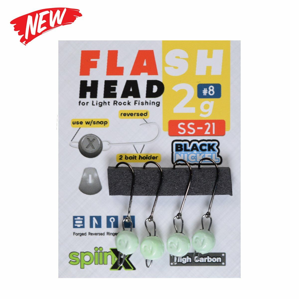 Spiinx Flash Head Glow Jig Head