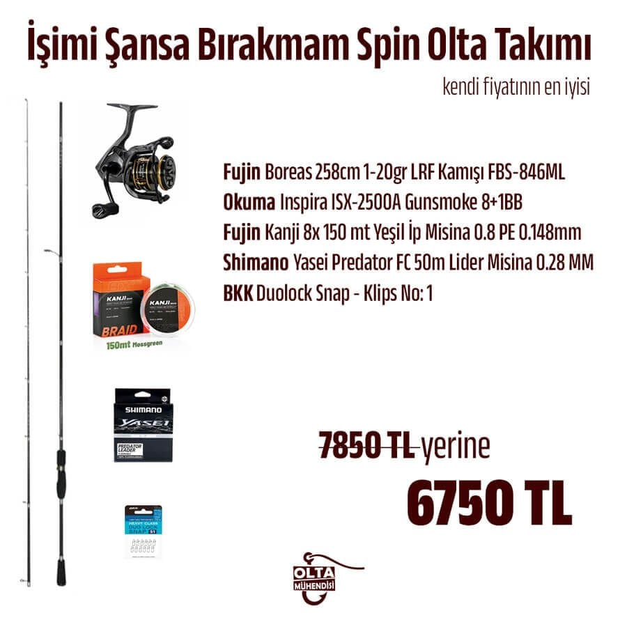 İşimi Şansa Bırakmam Spin Olta Takımı