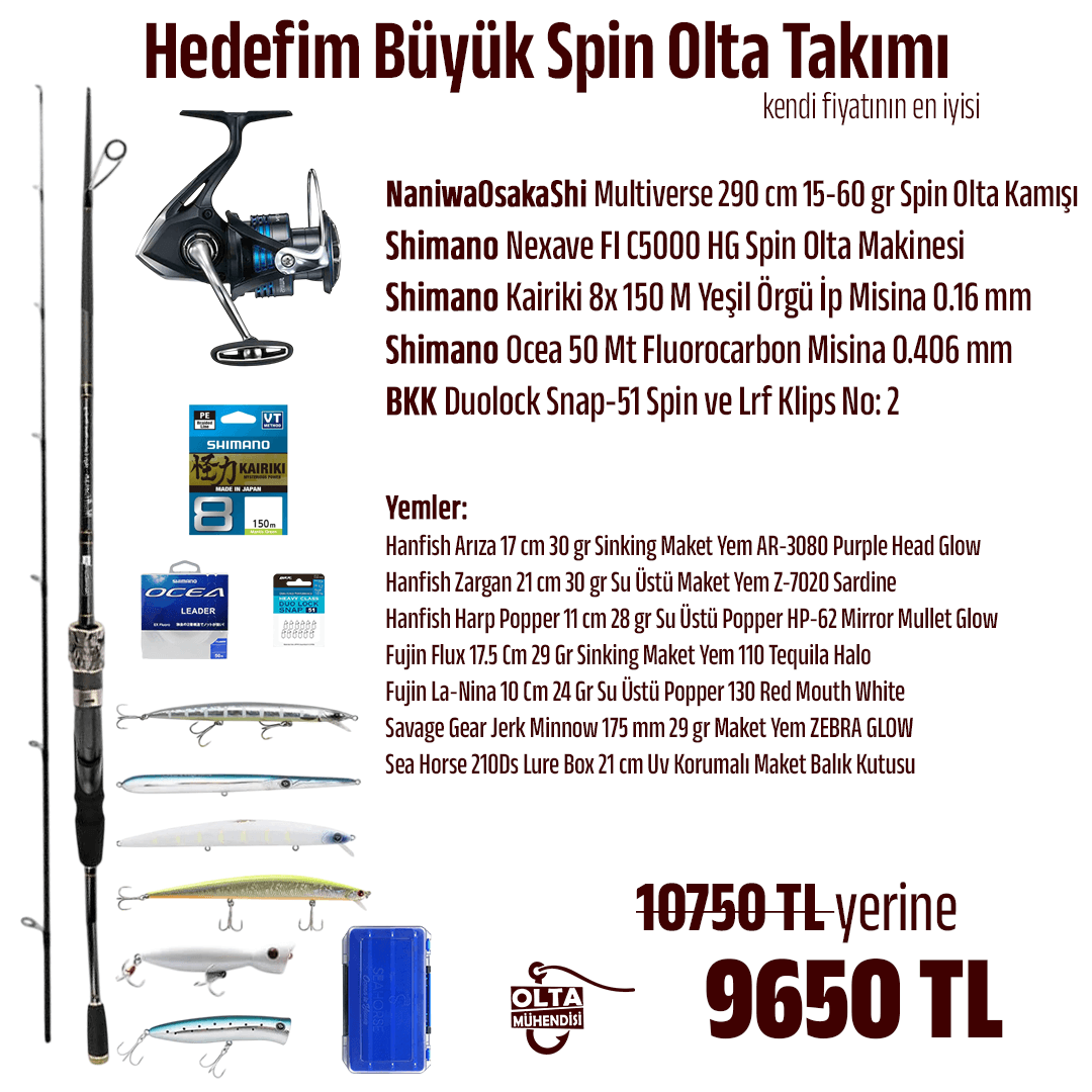 Ağır Sağlam Spin Olta Takımı