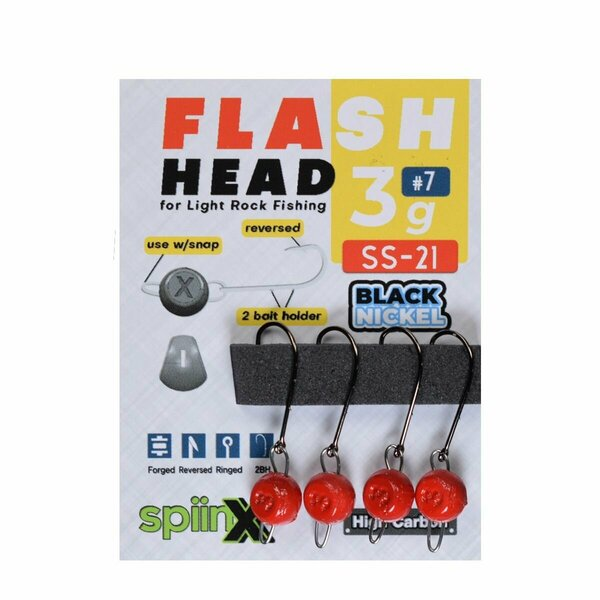 Spiinx Flash Head UV Kırmızı Jig Head