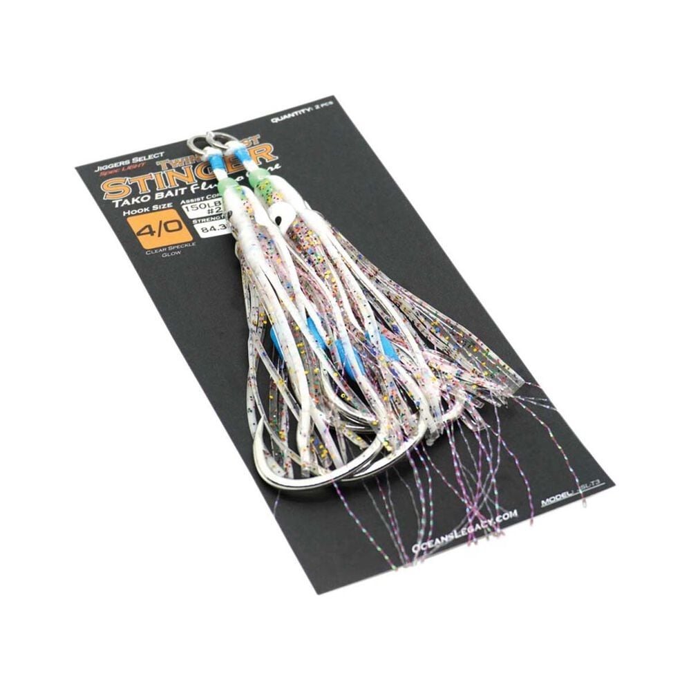Ocean's Legacy Tako Bait Stinger Twin Asist İğne #2 Clear Speckled Lumo - 5/0