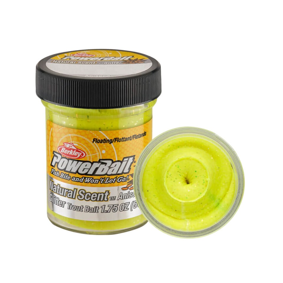 Berkley Powerbait Natural Scent Glitter Liver Hamur Yem - Sunshine Yellow