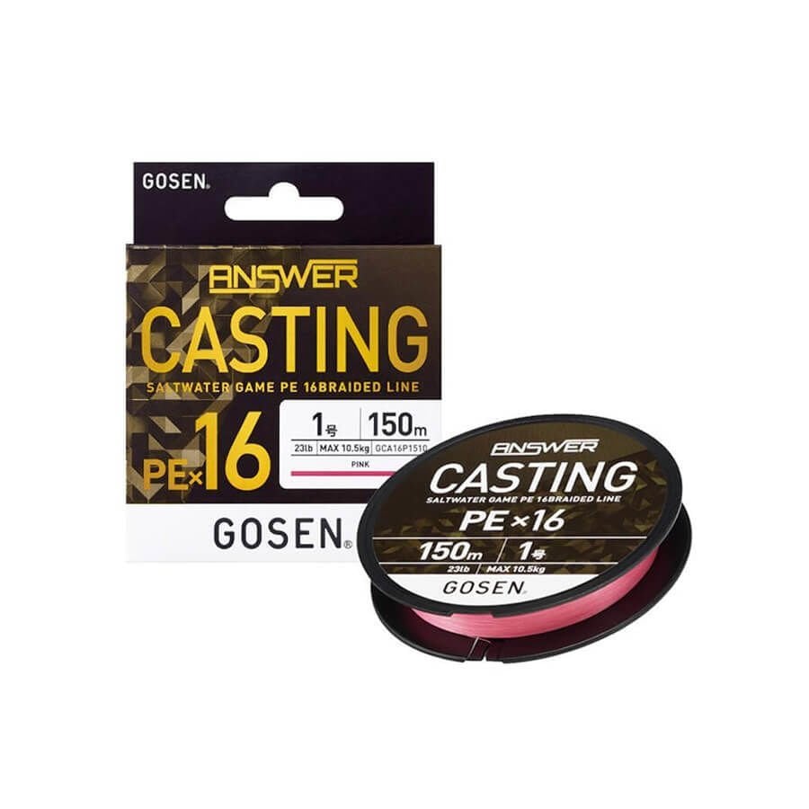 Gosen X16 Casting Answer PE 16 Örgü Spin İpi 150 mt Pink