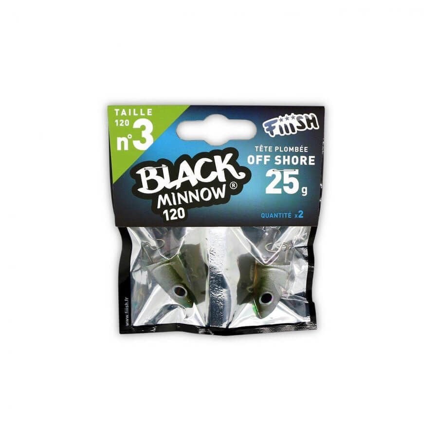 Fiiish Black Minnow BM120/3 BM002 Off Shore 25gr Jig Head - Kaki