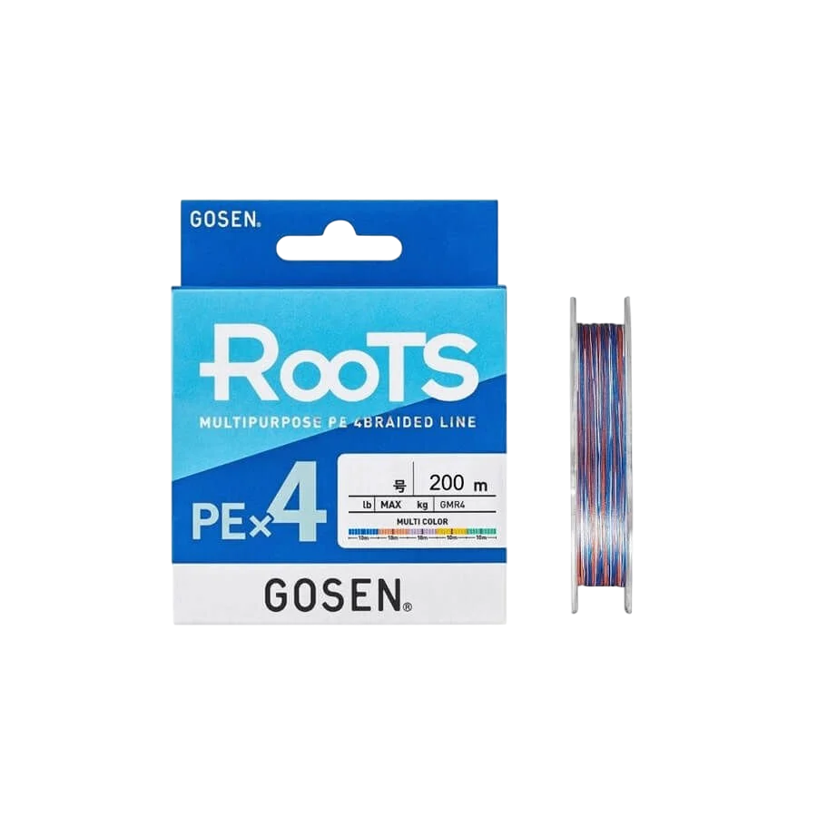 Gosen X4 Roots PE 4 Örgü 200mt Multi Color İp Misina