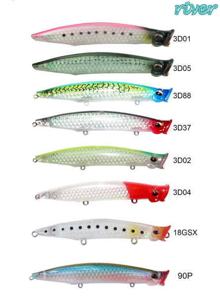 River Pop'n Catch 3D 125 12.5 cm 19 gr Popper