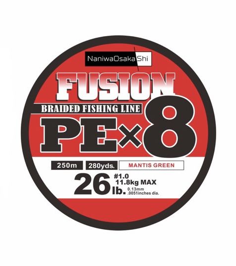 NaniwaOsakaShi Fusion 8X PE Braided Fishing Line 135mt