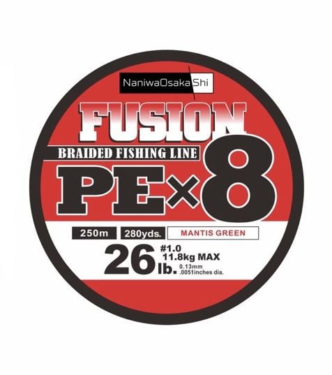 NaniwaOsakaShi Fusion 8X PE Braided Fishing Line 135mt