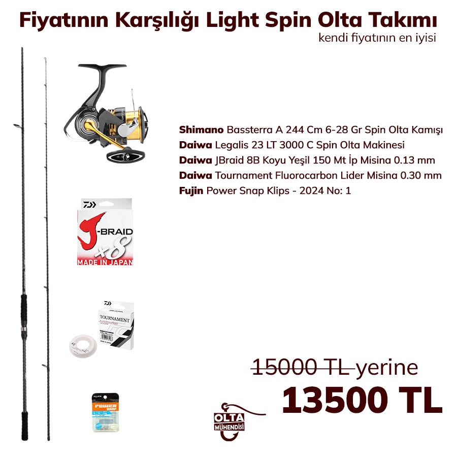 Fiyatının Karşılığı Light Spin Olta Takımı