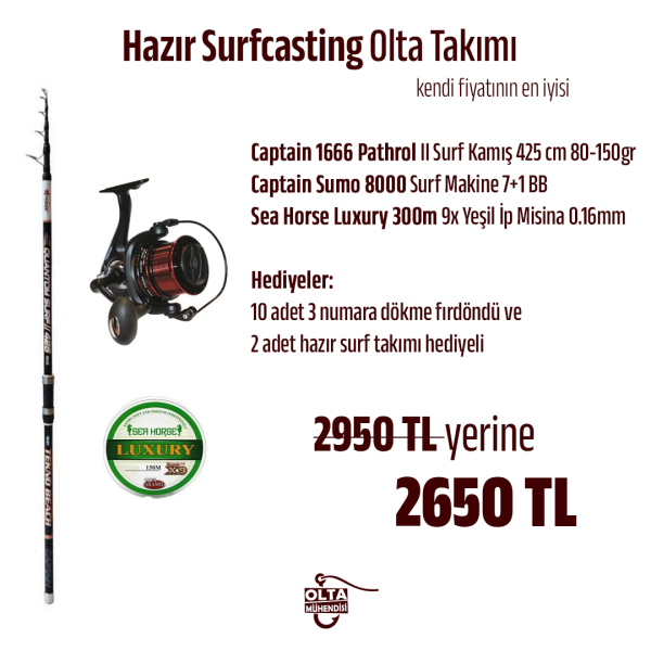 Hazır Surfcasting Olta Takımı