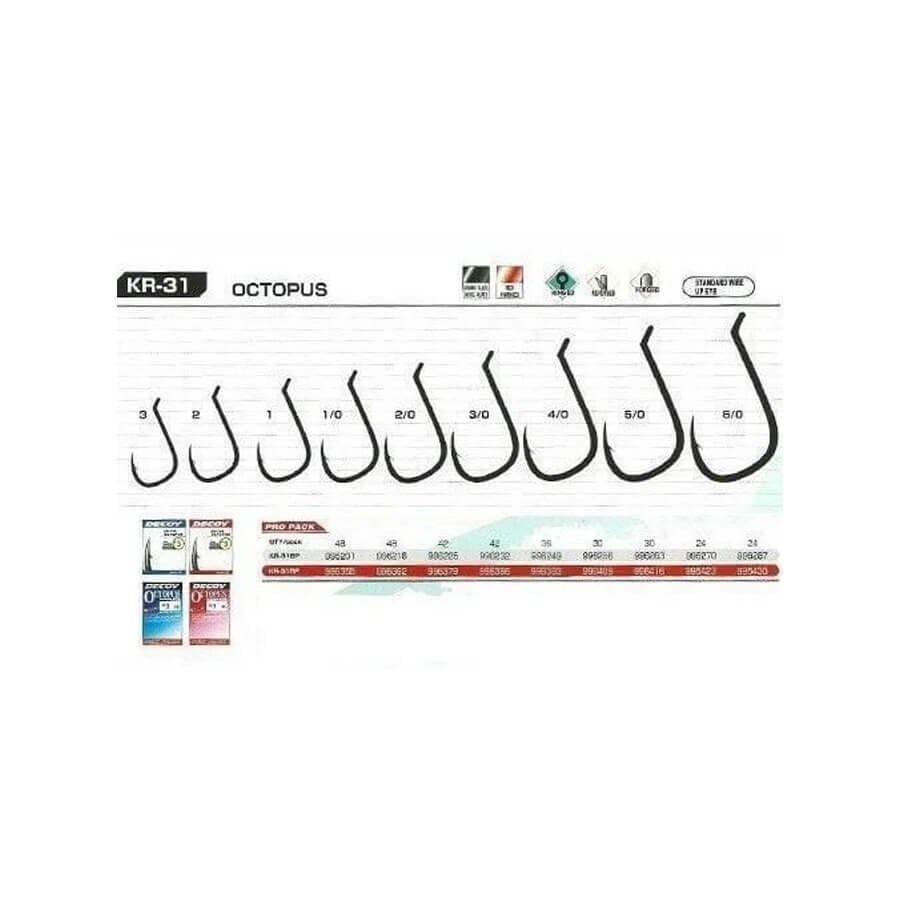 DECOY KR-31B Octopus Pro Pack Canlı Takımı İğnesi