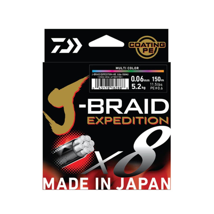 Daiwa J-Braid Expedition 8x Braid Turuncu 150 mt İp Misina 0.18 mm