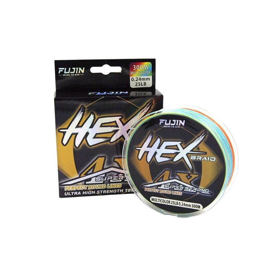 Fujin Hex Braid 4x 300mt Multicolor PE İp Misina 0.16 MM - Hızlı Kargo