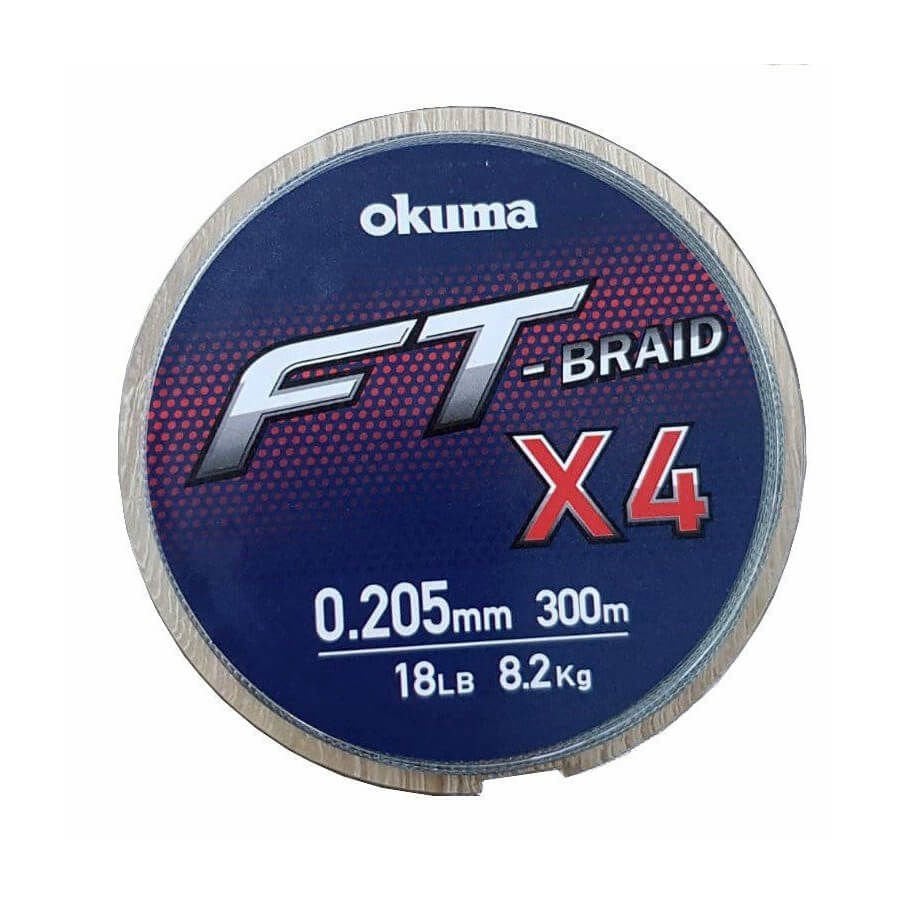 Okuma Ft-*4 Braided Line 300 mt Grey Örgü İp